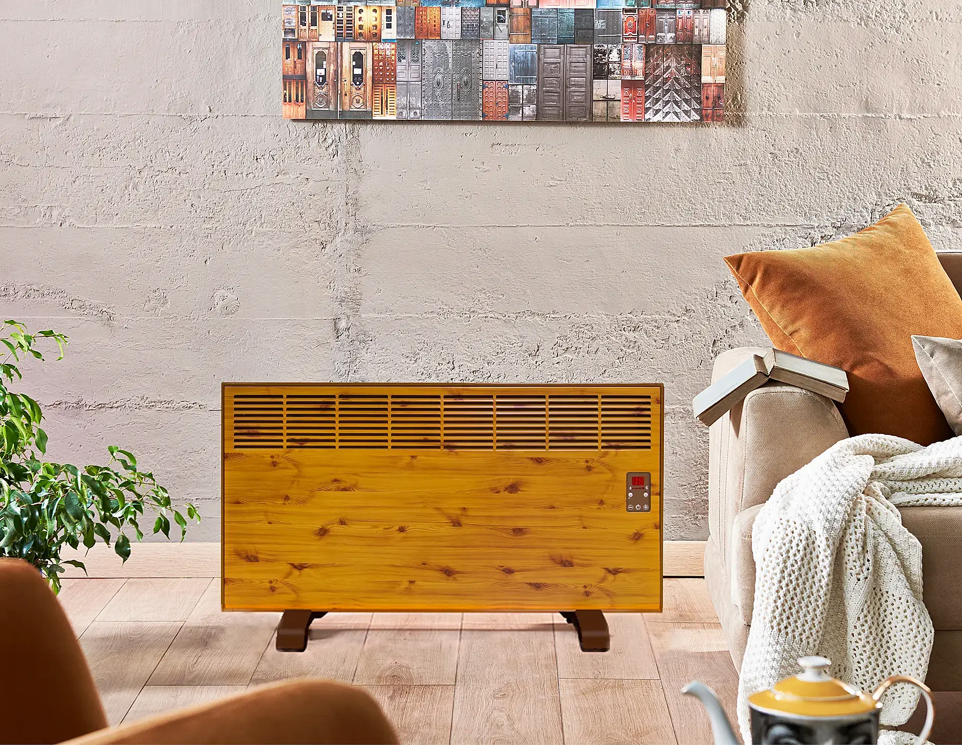 İVİGO EPK 2500 Watt Dijital Konvektör Isıtıcı Ahşap